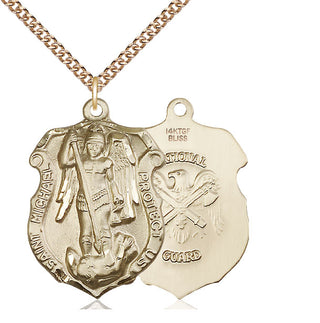 14kt Gold Filled Saint Michael National Guard Medal Catholic Jewelry