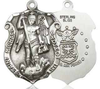 Sterling Silver Saint Michael Air Force Medal Catholic Jewelry