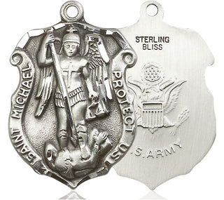 Sterling Silver Saint Michael Army Medal Catholic Jewelry
