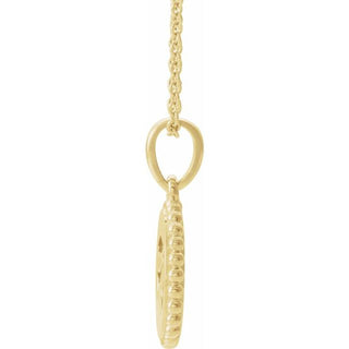 14K Yellow Eye of Horus 16-18" Necklace  