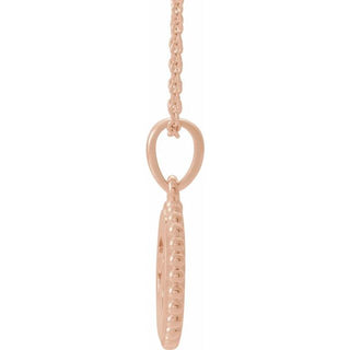 14K Rose Eye of Horus 16-18" Necklace  