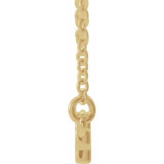 14K Yellow Sideways Cross Bar 18" Necklace   
