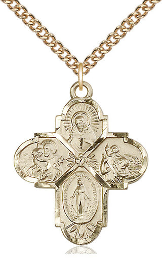 14kt Gold 4-Way Medal