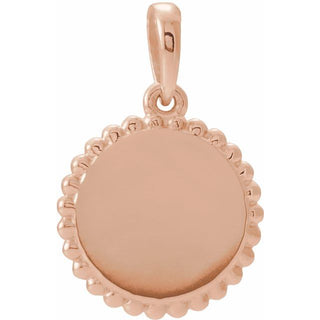 14K Rose Eye of Horus Pendant 