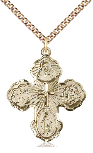 14kt Gold 5-Way Medal
