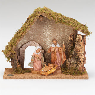 5-Inch Scale 3 Figure Nativity With Italian Stable
