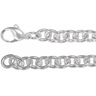 7 5 Inch Cable Link Bracelet Sterling Silver