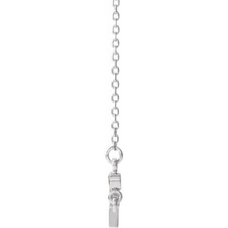 Sterling Silver Natural Citrine Sideways Cross 16-18" Necklace