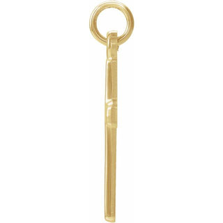 14K Yellow Cross Pendant 