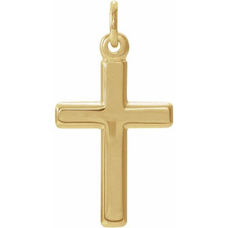 14K Yellow Cross Pendant 