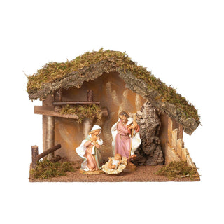 7.5-Inch Scale 3 Figure Nativity With Italian Stable