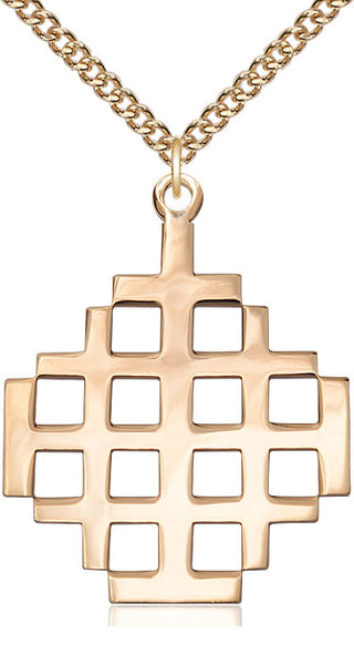 14kt Gold Jerusalem Cross Medal