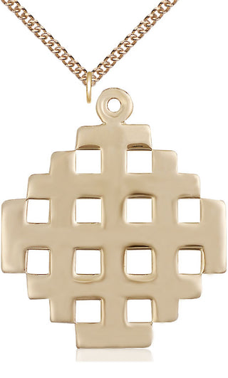 14kt Gold Cross Medal