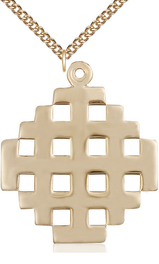 14kt Gold Cross Medal