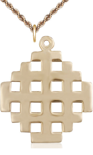14kt Gold Cross Medal