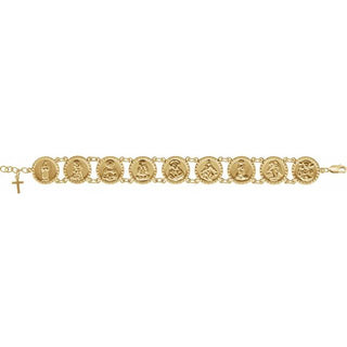 10K Yellow Traditional Saints 7 1/2" Braceletâ¢ 