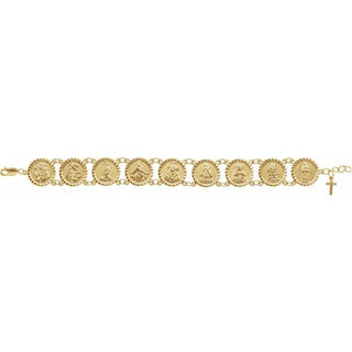 10K Yellow Traditional Saints 7 1/2" Braceletâ¢ 