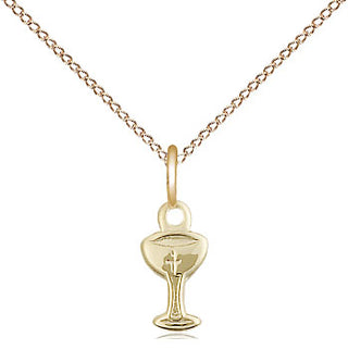 14kt Gold Filled Chalice Medal Religious and Catholic Jewelry