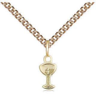 14kt Gold Filled Chalice Medal Religious and Catholic Jewelry