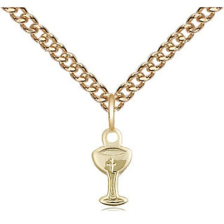 14kt Gold Filled Chalice Medal Religious and Catholic Jewelry