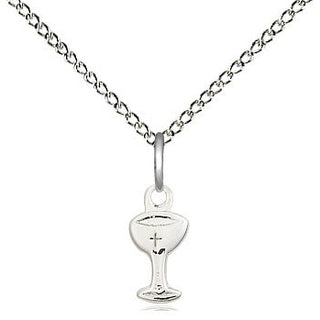 Sterling Silver Chalice Medal Religious and Catholic Jewelry