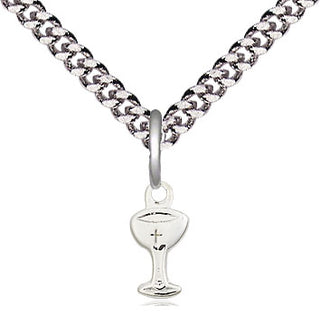 Sterling Silver Chalice Medal Religious and Catholic Jewelry