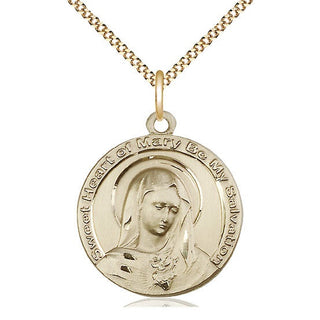 14kt Gold Filled Mary Medal Catholic Jewelry