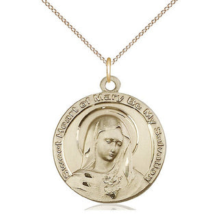 14kt Gold Filled Mary Medal Catholic Jewelry