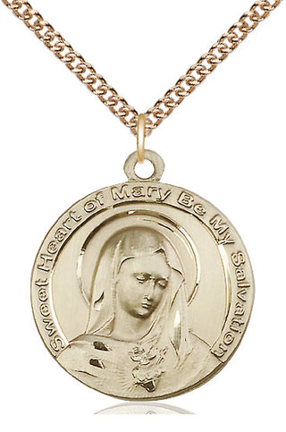 14kt Gold Filled Mary Medal Catholic Jewelry