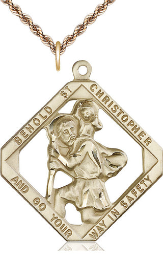 14kt Gold Saint Christopher Medal