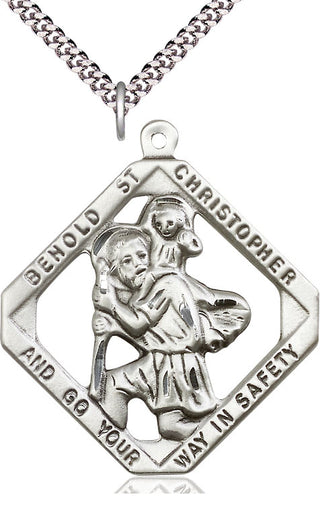 Sterling Silver Saint Christopher Medal Catholic Jewelry