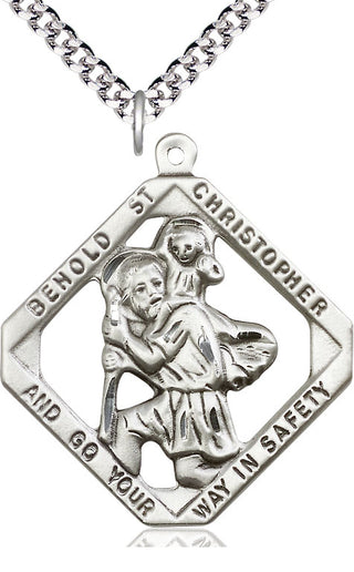 Sterling Silver Saint Christopher Medal Catholic Jewelry