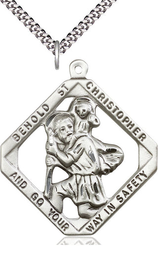 Sterling Silver Saint Christopher Medal Catholic Jewelry