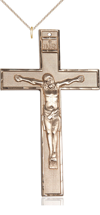 14kt Gold Crucifix Medal