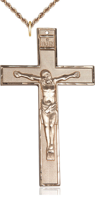 14kt Gold Crucifix Medal