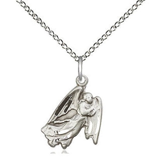 Sterling Silver Guardian Angel Medal Religious and Catholic Jewelry