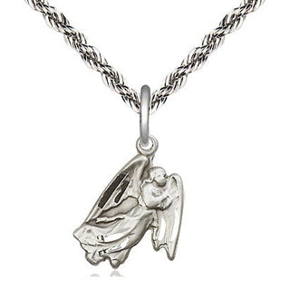 Sterling Silver Guardian Angel Medal Religious and Catholic Jewelry