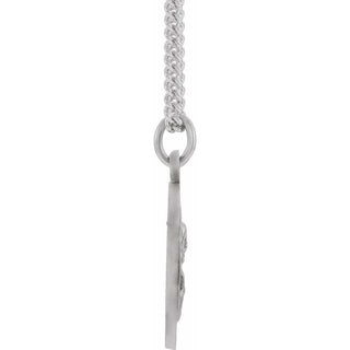 Sterling Silver 15 mm Round Scapular 18" Necklace