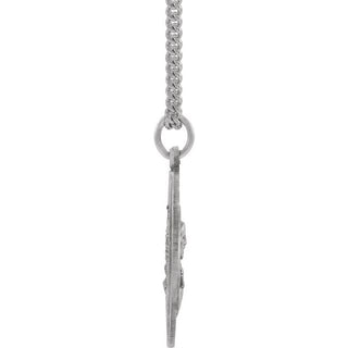 Sterling Silver 25 mm Round Scapular 18" Necklace