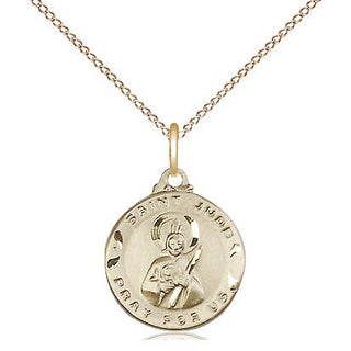14kt Gold Filled Saint Jude Medal Religious and Catholic Jewelry