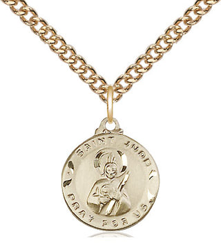 14kt Gold Saint Jude Medal