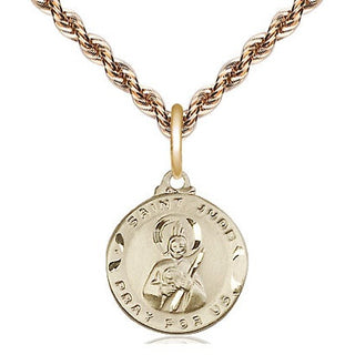 14kt Gold Saint Jude Medal