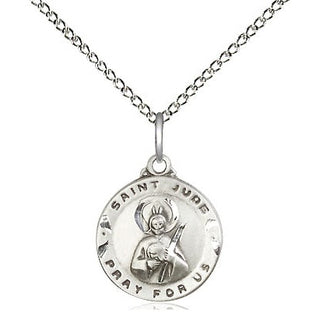Sterling Silver Saint Jude Medal Religious and Catholic Jewelry
