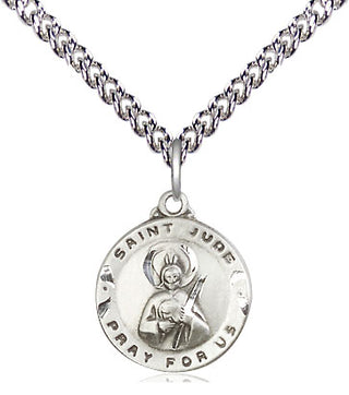 Sterling Silver Saint Jude Medal Religious and Catholic Jewelry