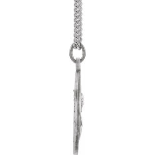 Sterling Silver 18 mm Round Scapular 18" Necklace