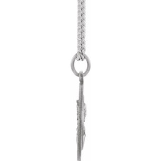 Sterling Silver 22 mm Round Scapular 18" Necklace
