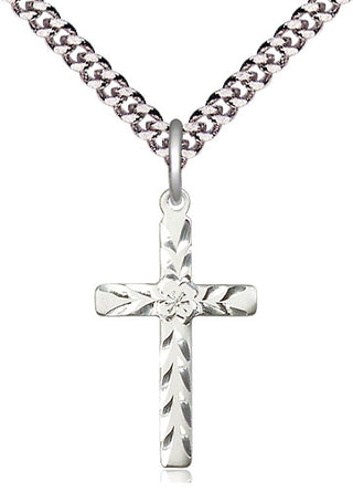 Pewter Cross Medal Catholic Jewelry