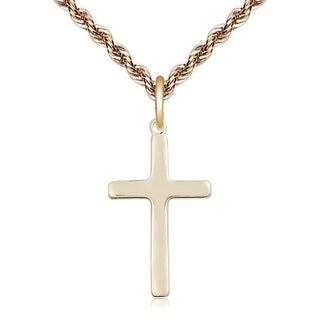 14kt Gold Filled Cross Medal Catholic Jewelry