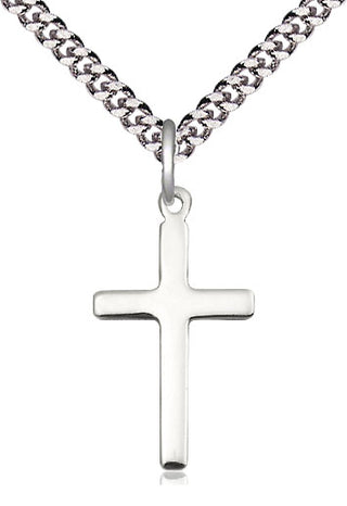 Pewter Cross Medal Catholic Jewelry