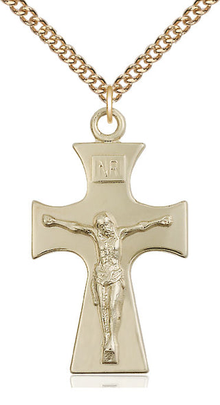 14kt Gold Celtic Crucifix Medal